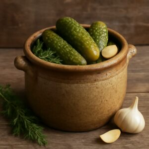 Nationalgericht Deutschland: #Gewürzgurken Im Steintopf# (DDR Rezept)