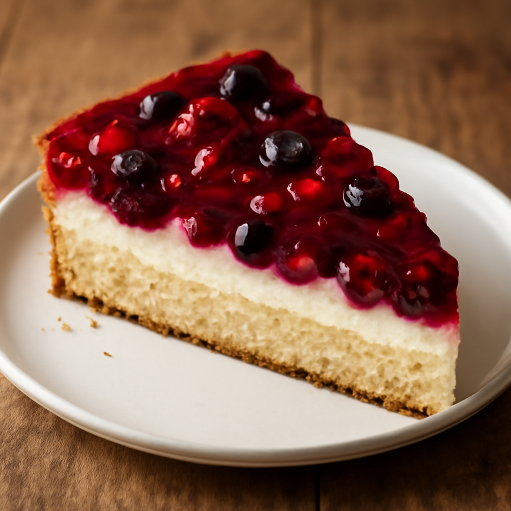 Nationalgericht Deutschland: Rote Grütze Kuchen (DDR Rezept)