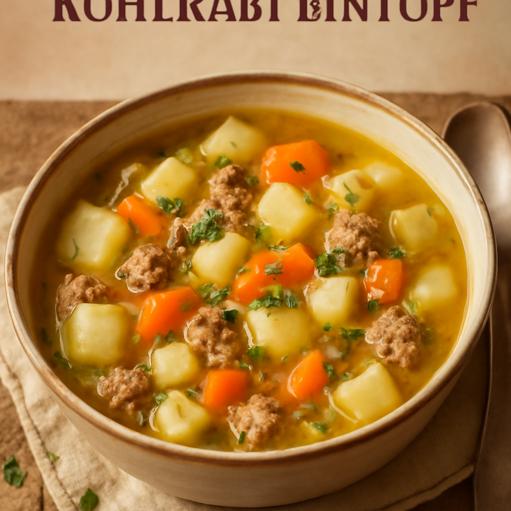 Nationalgericht Deutschland: Kohlrabi Eintopf (DDR Rezept)