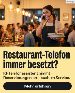 Restaurant-Telefon immer besetzt? KI-Telefonassistent nimmt Reservierungen an – auch im Service.