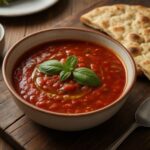Nationalgericht Ägypten: Tomatensuppe mit Basilikum (Rezept)