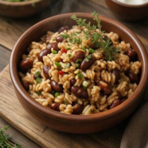 Nationalgericht Antigua und Barbuda: Karibischer Reis mit Erbsen (Rezept)