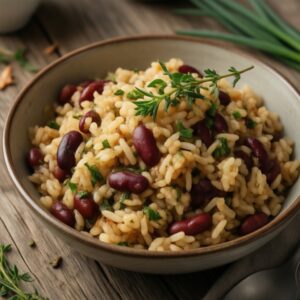 Nationalgericht Barbados: Karibischer Reis mit Bohnen (Rezept)