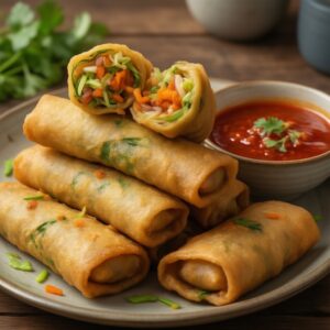 Nationalgericht Burkina Faso: Frühlingsrollen mit Gemüsefüllung (Rezept)
