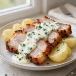 Nationalgericht Dänemark: Stegt flæsk med persillesauce (Rezept)