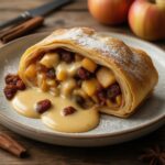 Nationalgericht Deutschland: Apfelstrudel mit Vanillesoße (Rezept)