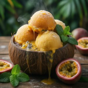 Nationalgericht Fiji: Passionsfrucht-Sorbet (Rezept)