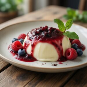 Nationalgericht Frankreich: Panna Cotta mit Beeren (Rezept)