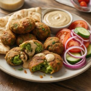 Nationalgericht Griechenland: Falafel mit Tahinisauce (Rezept) Nationalgericht Griechenland: Falafel mit Tahinisauce (Rezept)