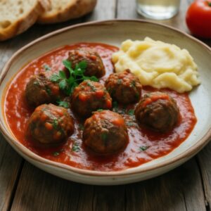 Nationalgericht Kroatien: Fleischbällchen in Tomatensauce (Rezept) Nationalgericht Kroatien: Fleischbällchen in Tomatensauce (Rezept)