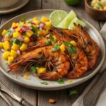 Nationalgericht Liberia: Gegrillte Garnelen mit Mango-Salsa (Rezept) Nationalgericht Liberia: Gegrillte Garnelen mit Mango-Salsa (Rezept)