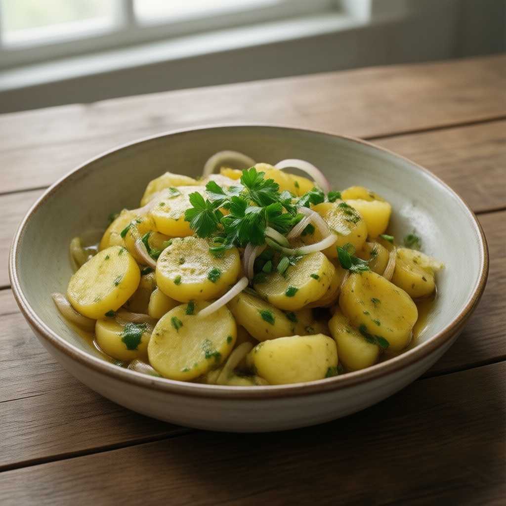 Nationalgericht Luxemburg: Gromperesalat (Rezept)