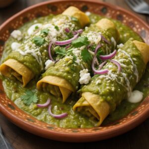 Nationalgericht Mexiko: Enchiladas mit grüner Salsa (Rezept)