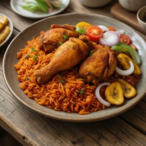 Nationalgericht Nigeria: Jollof-Reis mit Hühnchen (Rezept)