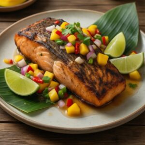 Nationalgericht Papua-Neuguinea: Gegrillter Lachs mit Mango-Salsa (Rezept)