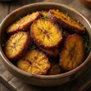 Nationalgericht Sambia: Frittierte Kochbananen als Beilage (Rezept)