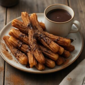 Nationalgericht Spanien: Churros mit Schokoladensauce (Rezept)