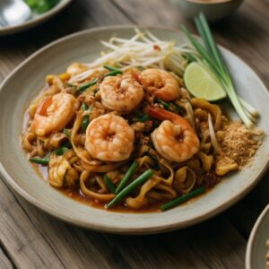 Nationalgericht Thailand: Pad Thai mit Garnelen (Rezept)