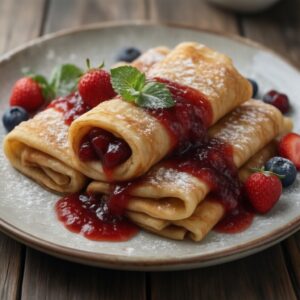 Nationalgericht Tschechien: Palatschinken mit Marmelade (Rezept)