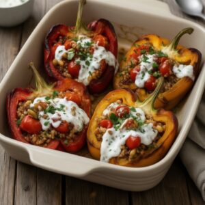Nationalgericht Türkei: Gefüllte Paprika mit Quinoa (Rezept) Nationalgericht Türkei: Gefüllte Paprika mit Quinoa (Rezept)