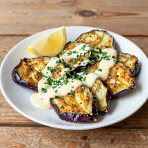 Nationalgericht Ägypten: Fried Eggplant with Garlic Sauce (Rezept)