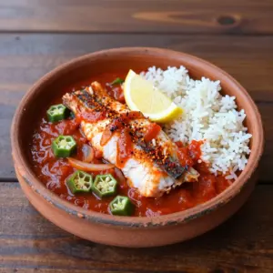 Nationalgericht Äquatorialguinea: Okra-Sauce mit Fisch (Rezept)