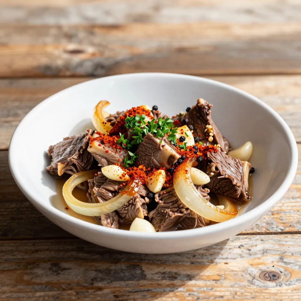 Nationalgericht Albanien: Mish me Qepë (Rezept)