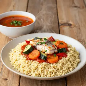 Nationalgericht Algerien: Kouskous au poisson (Rezept)