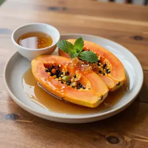 Nationalgericht Angola: Papaya com Vinho do Porto (Rezept)