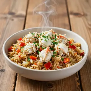 Nationalgericht Barbados: Crab and Rice (Rezept)