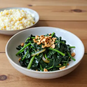 Nationalgericht Botswana: Spinach with Peanuts (Rezept)