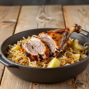 Nationalgericht Bulgarien: Roasted Duck with Sauerkraut (Rezept)