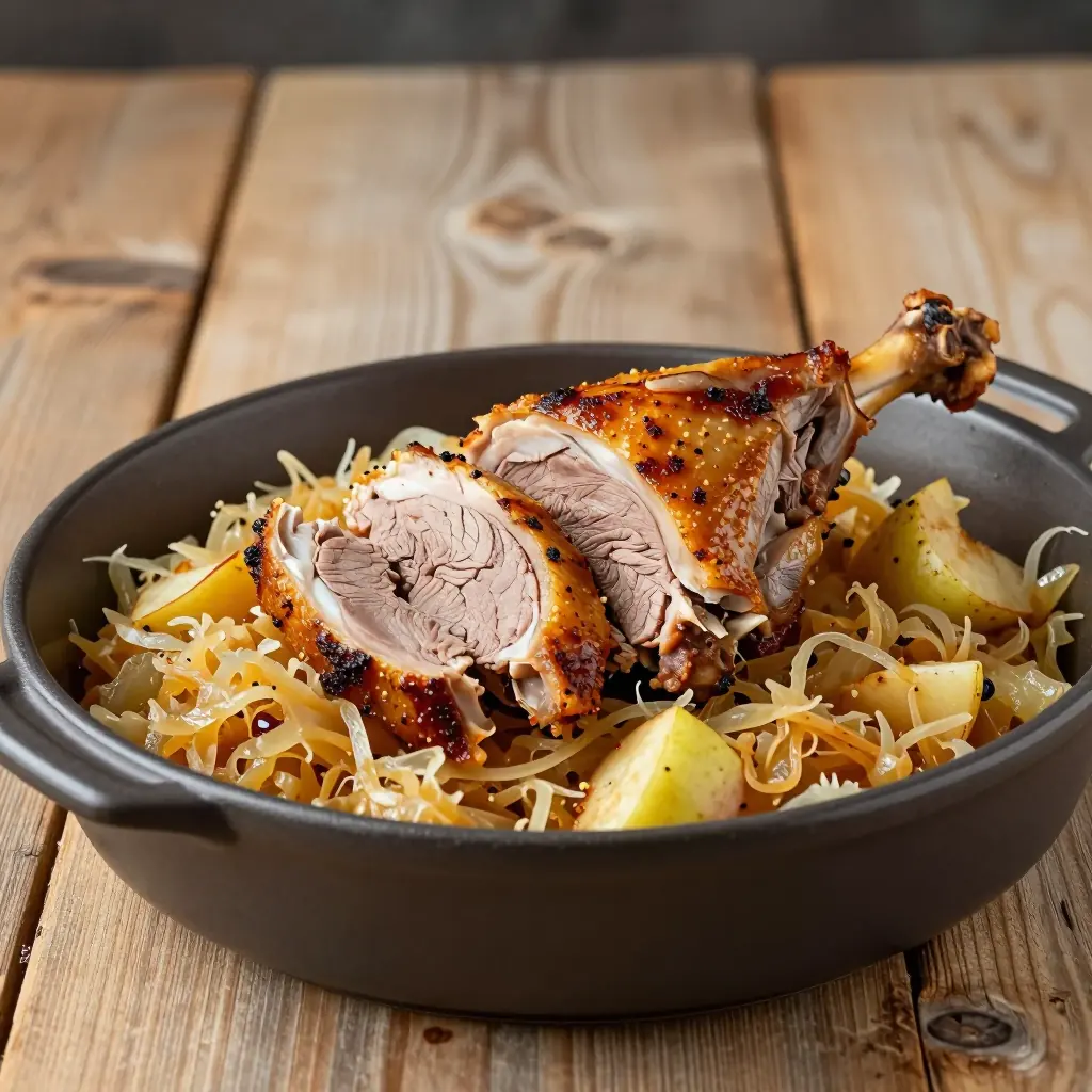 Nationalgericht Bulgarien: Roasted Duck with Sauerkraut (Rezept)