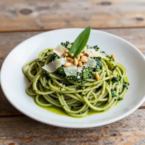 Nationalgericht Deutschland: Bärlauch Pesto mit Pasta (Rezept)