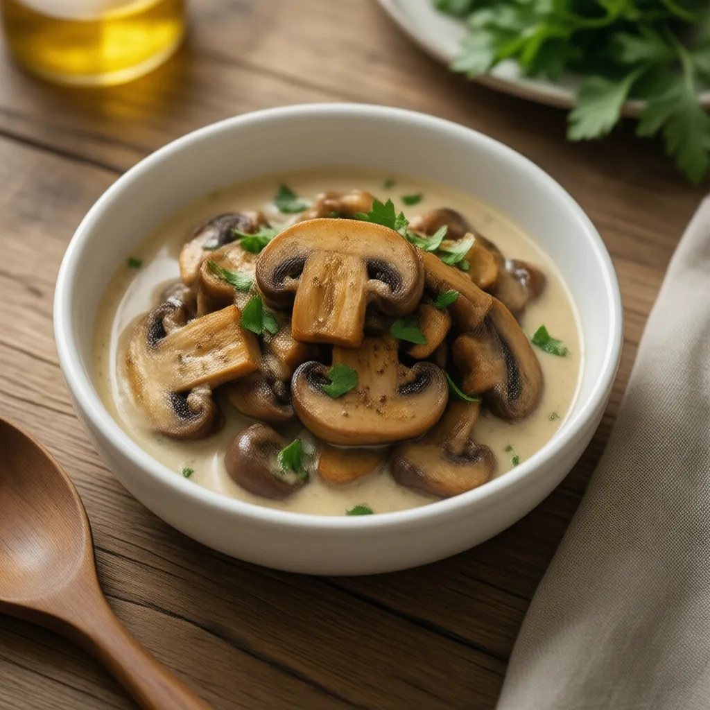 Nationalgericht Deutschland: Rahmchampignons (Rezept)