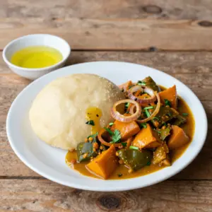 Nationalgericht Elfenbeinküste: Plakali avec Sauce Gombo (Rezept)