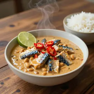 Nationalgericht Elfenbeinküste: Sauce d’Arachide avec Poisson Fumé (Rezept)