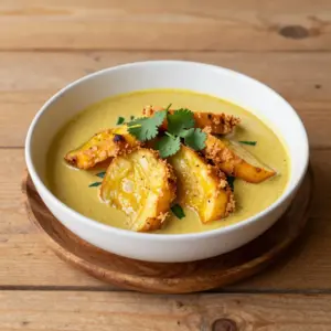Nationalgericht Fiji: Boiled Breadfruit with Curry Sauce (Rezept)