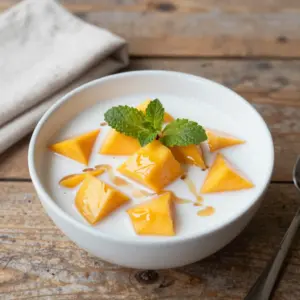 Nationalgericht Fiji: Fresh Mango and Coconut Dessert (Rezept)