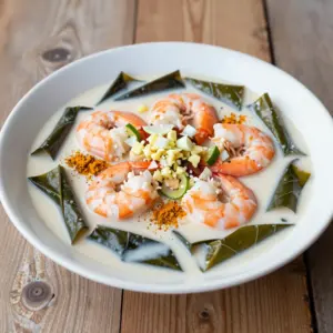 Nationalgericht Fiji: Seafood and Taro Leaf Stew (Rezept)