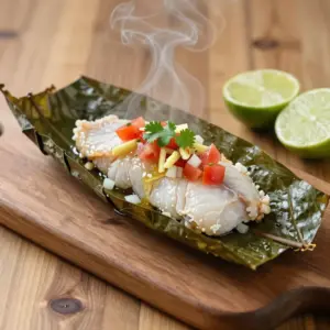Nationalgericht Gabun: Poisson en Feuilles de Banane (Rezept)