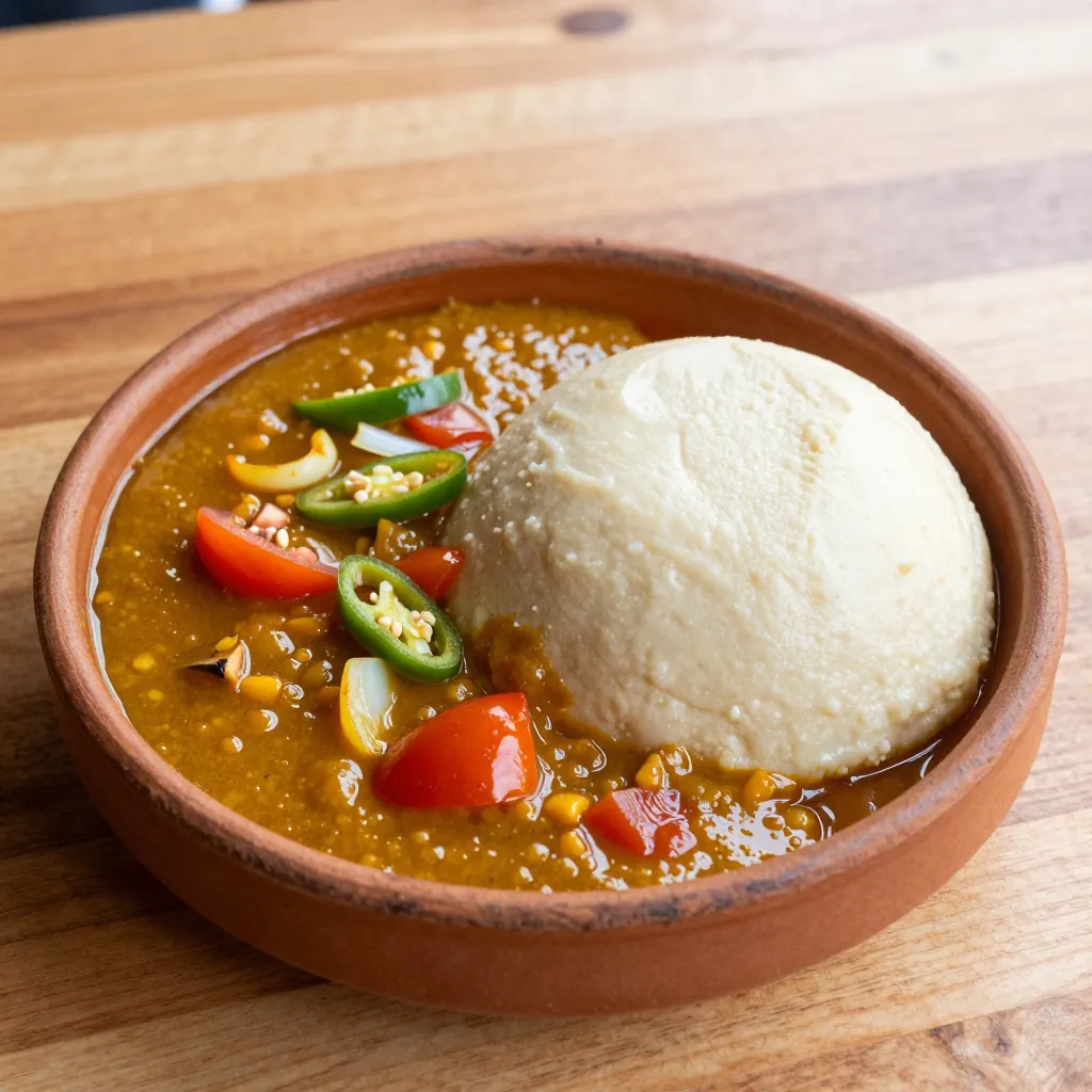 Nationalgericht Gambia: Fufu with Egusi (Rezept)