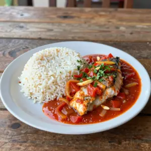Nationalgericht Gambia: Steamed Rice with Fish (Rezept)