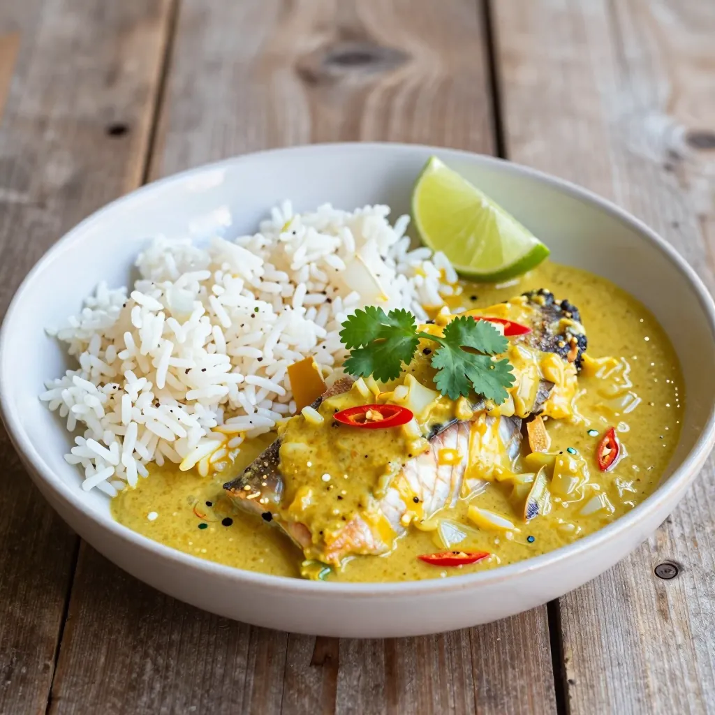 Nationalgericht Gambia: Tilapia in Coconut Sauce (Rezept)