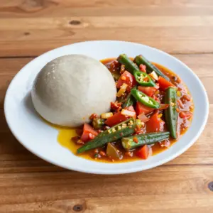 Nationalgericht Ghana: Banku with Okra Stew (Rezept)