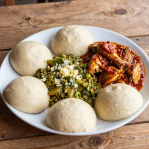 Nationalgericht Ghana: Banku with Okro Stew (Rezept)