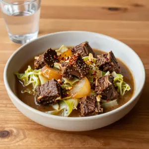 Nationalgericht Ghana: Braised Cabbage with Goat (Rezept)