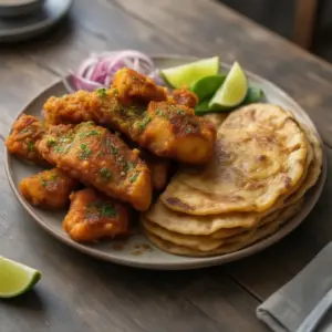Nationalgericht Guyana: Fried Fish with Cassava Bread (Rezept)