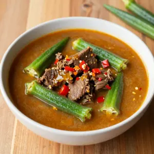 Nationalgericht Kamerun: Okra Soup (Rezept)