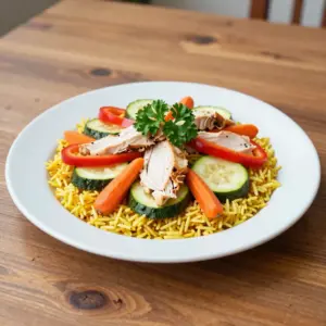 Nationalgericht Kuwait: Maklouba with Chicken (Rezept)